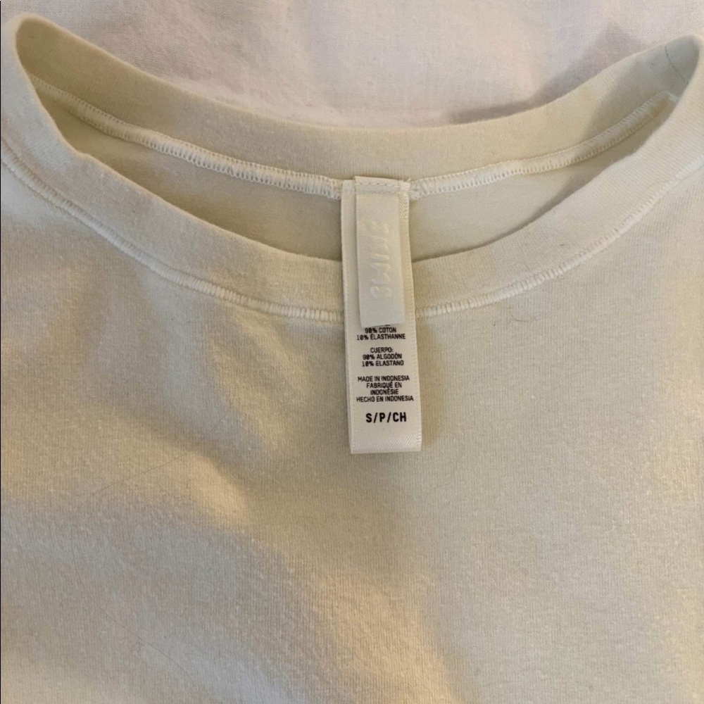 Skims Cotton Jersey Longsleeve - Bone